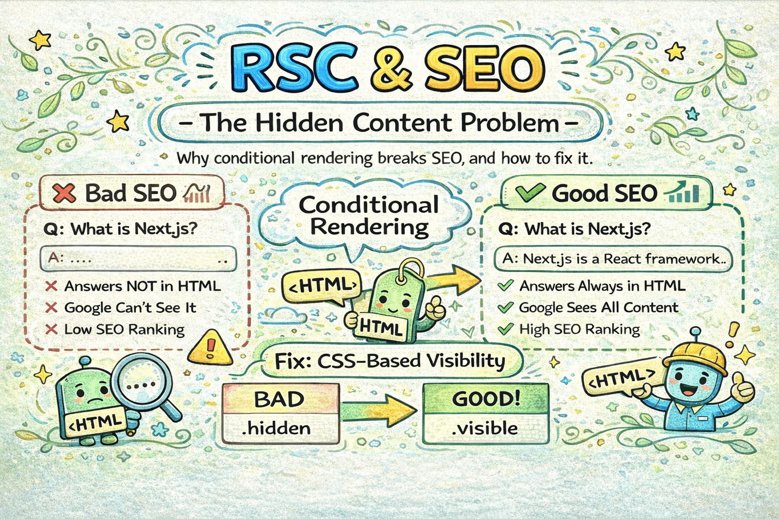 NextJS 15/16 RSC & SEO — The Hidden Content Problem [Part 5]